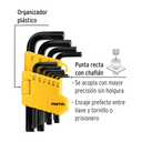 Juego 10 llaves allen std punta hex con organizador