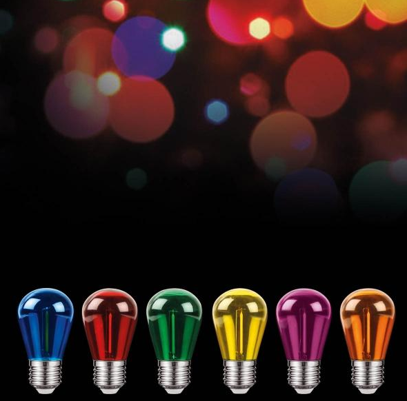 Pack 6 Focos S14 LED Colores