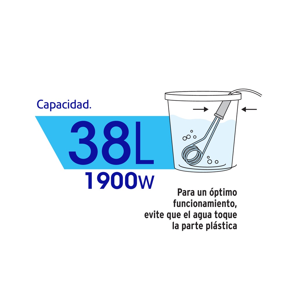 CAGU-10 CALENTADOR PARA AGUA #10, 1900W,38L