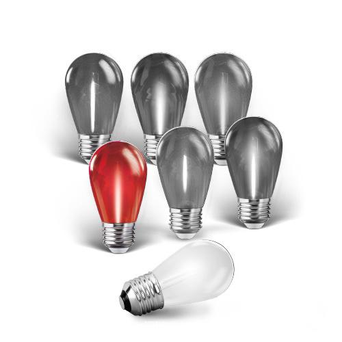 Foco Led Color S14 1W, Rojo