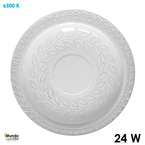 Lámpara tipo panera 12 Watts 3 tonos, modelo corona 