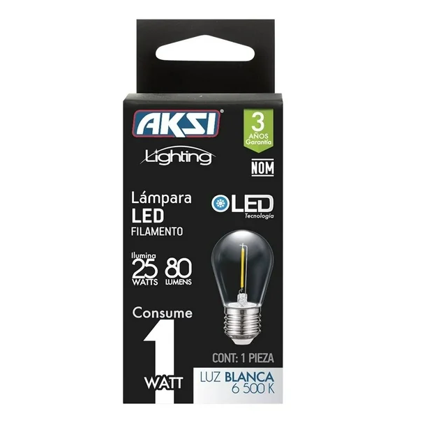 Foco Led Color S14 1W, Blanca 6500K