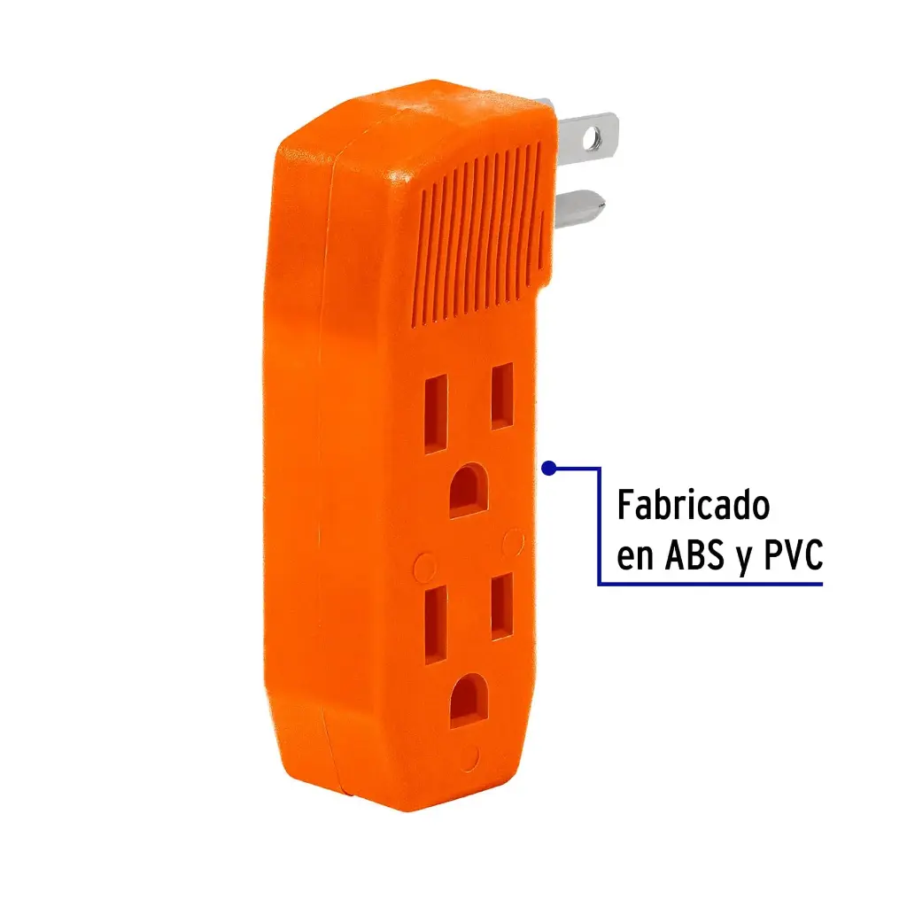 Multicontacto triple aterrizado, tipo "F" reforzado, Volteck