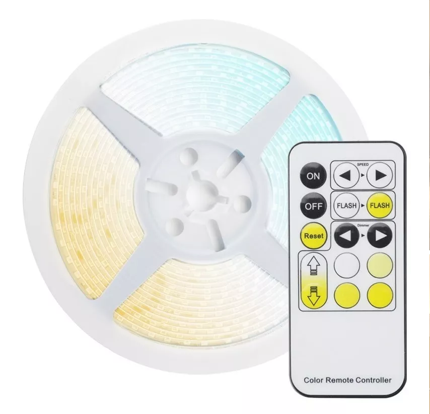 Tira led 3 tonos WIFI exterior 5 mts 12 volts con eliminador