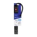 Multicontacto negro 6 entradas. VOLTECK
