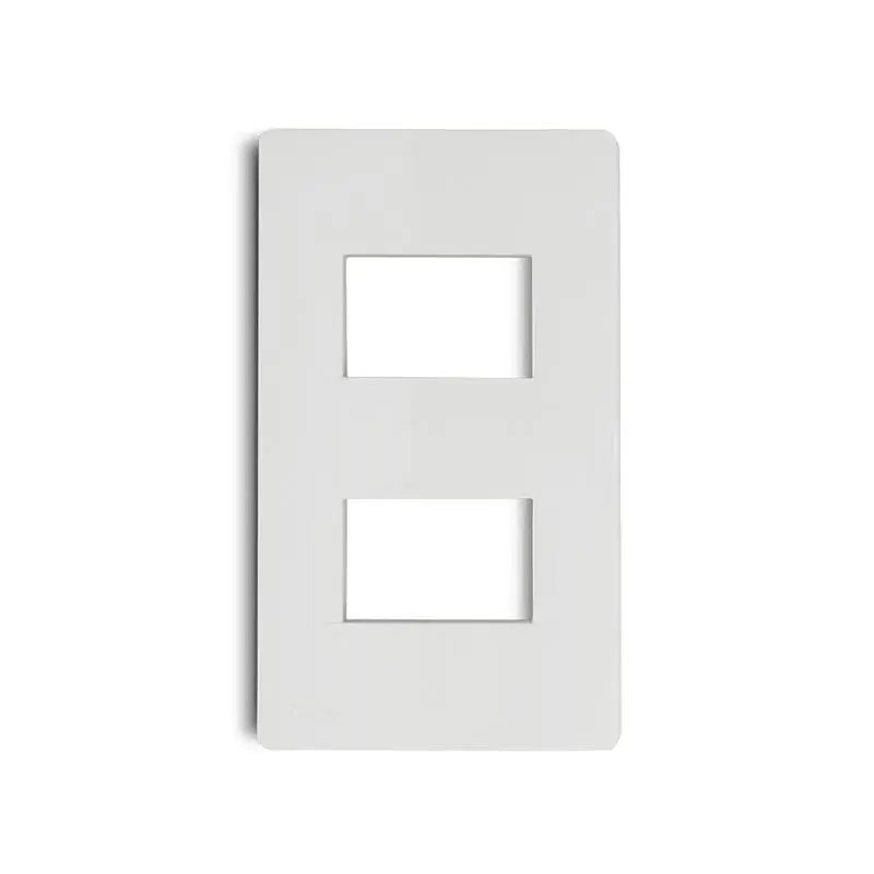 Placa Blanca 2 Modulos Veto Premium
