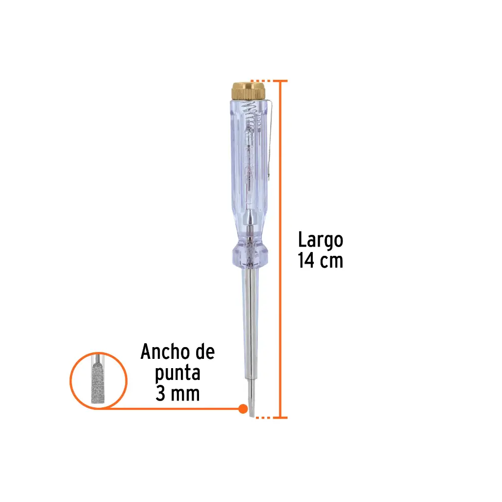 Probador de circuitos de corriente alterna 14 cm, Truper