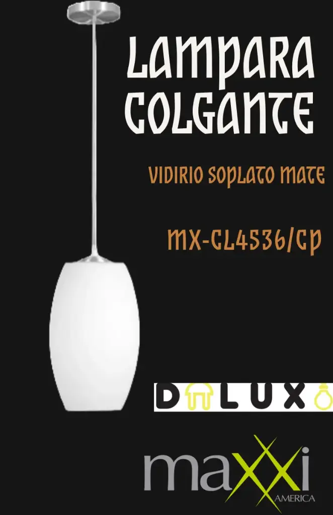 Lámpara de techo colgante vidrio soplado mate