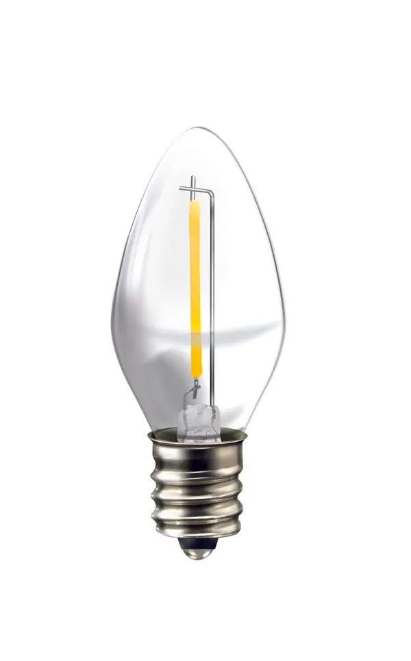Pack de 2 focos Aksi 0.5W Vela Base E12 Colores Traslúcidos