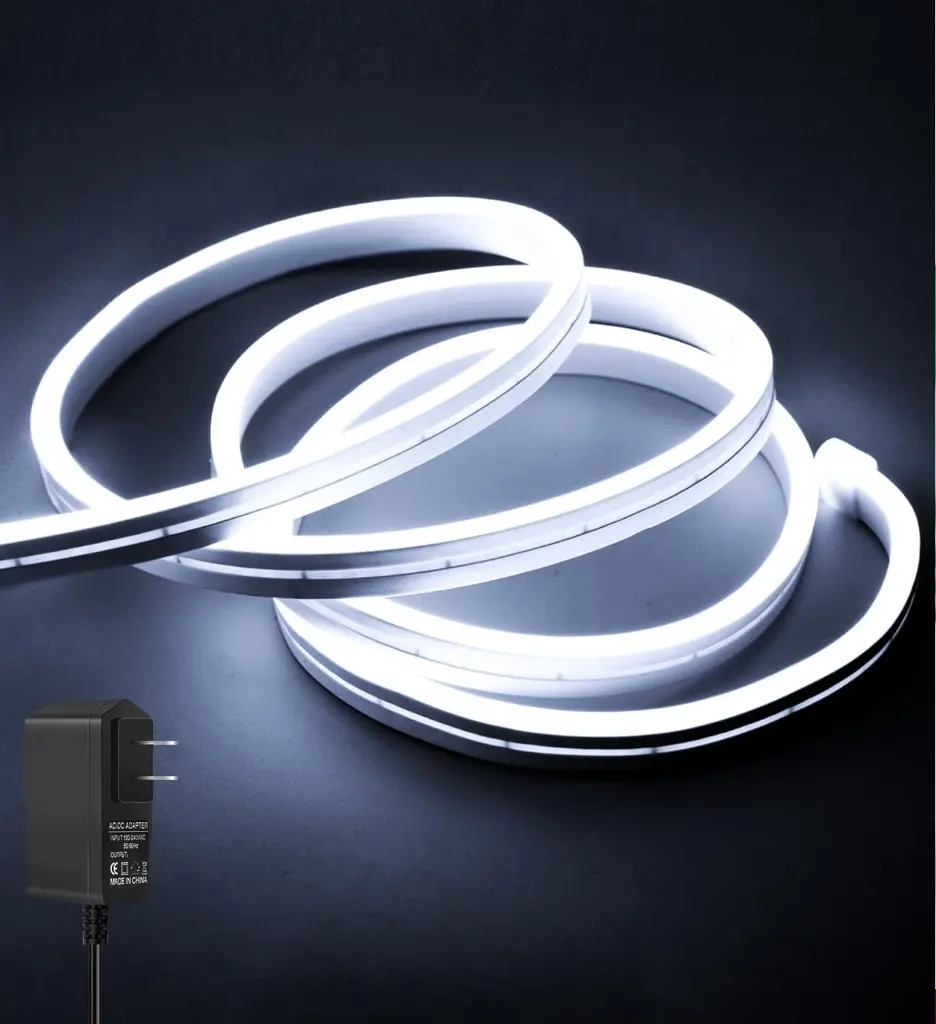 Tira led neón flex 5 mts. con eliminador