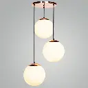 Lámpara colgante esfera de Vidrio cobre 3 focos / 1 foco