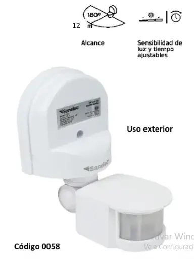 Sensor de movimiento para pared 