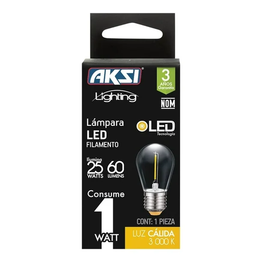 Foco Led Color S14 1W, Calido 3000k