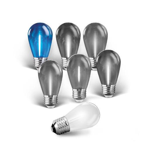 Foco Led Color S14 1W, Azul