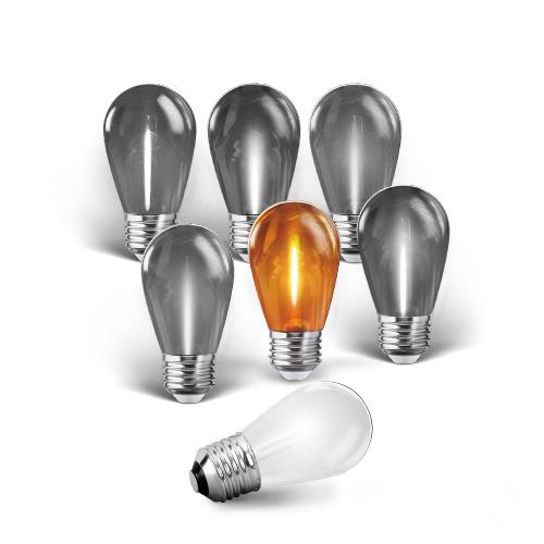 Foco Led Color S14 1W, Naranja
