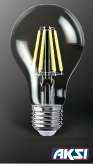 Foco LED filamentos A19 8W luz blanca