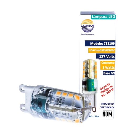Foco G9 LED Resina 3W 