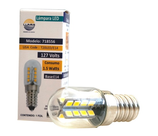 Foco LED E14 1.5 W T20 2700K