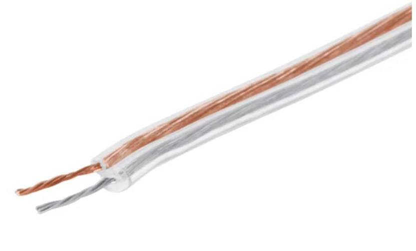 Cable polarizado transparente p/bocina 22 AWG