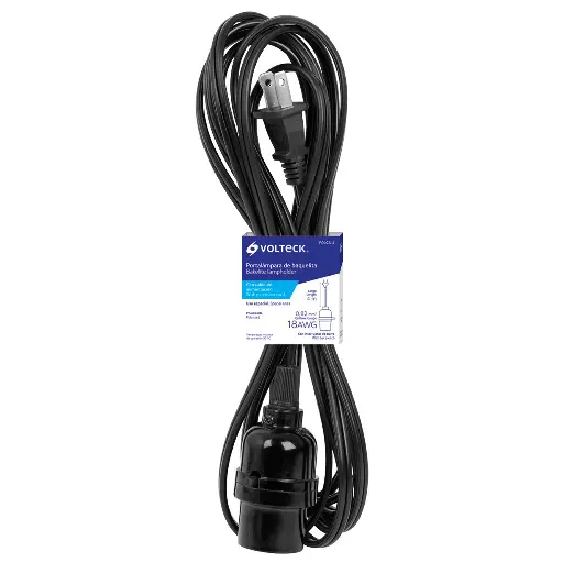 Portalámparas con cable de 4 m, VOLTECK