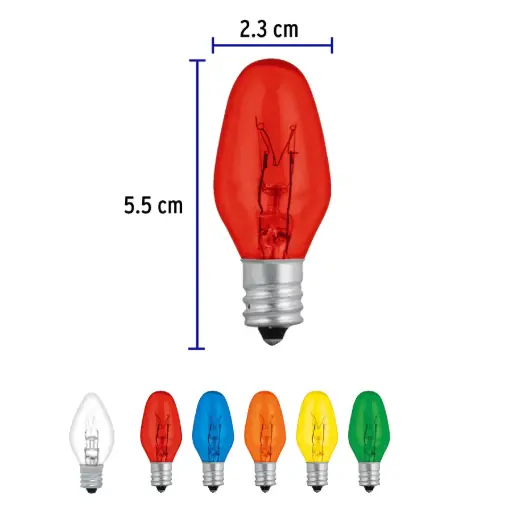 Foco incandescente vela 7.5W E12
