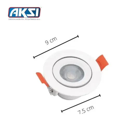 Spot 5W Circular LED Empotrable Dirigible 9 cm