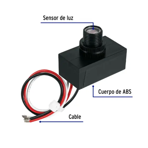 Interruptor fotoeléctrico 127 V, fotocelda, Volteck, 