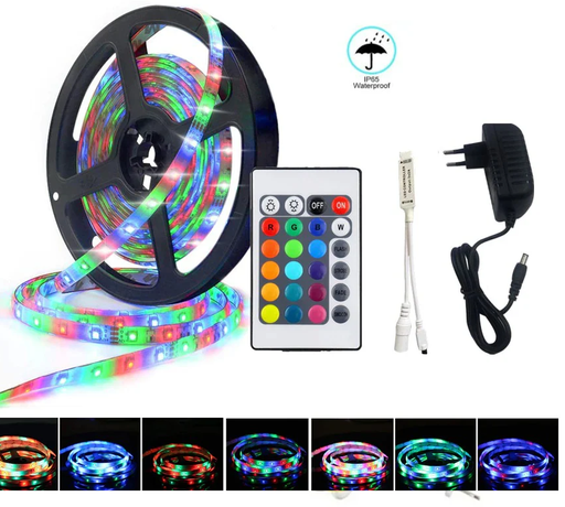 Kit tira led RGB 2835 54 Leds 5 mts