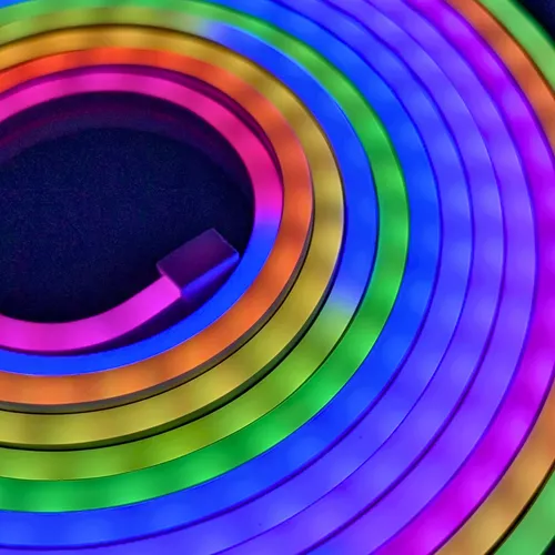 Kit tira led RGB neón flex pixel magic 5 mts bluetooth