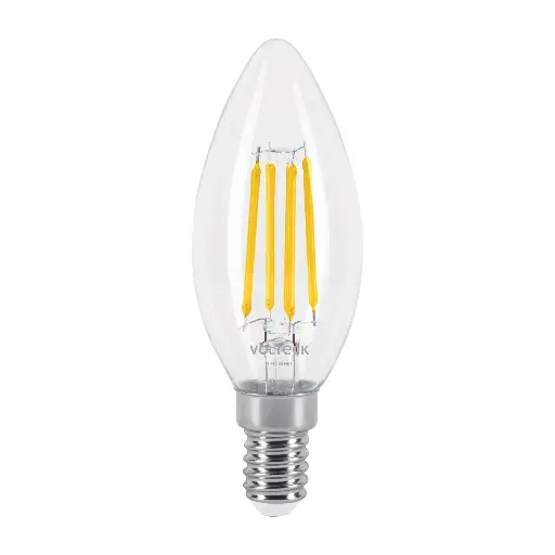 [TRUFOC75884] LED-V4F4C Foco tipo vela E14