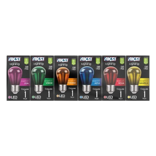 Pack 6 Focos S14 LED Colores