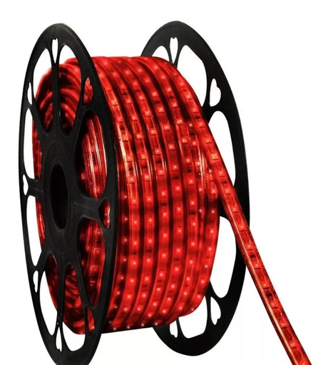 Tira led 5050 rojo Manguera 127 volts 