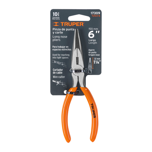 Pinza de punta y corte 6"