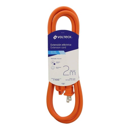 Extensión de uso rudo 2x16 AWG, Volteck