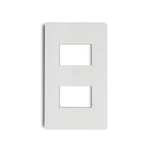 Placa Blanca 2 Modulos Veto Premium