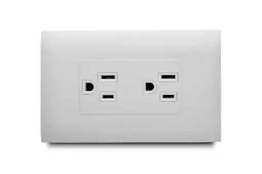 Contacto duplex blanco Veto Vive