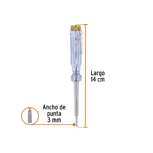 Probador de circuitos de corriente alterna 14 cm, Truper