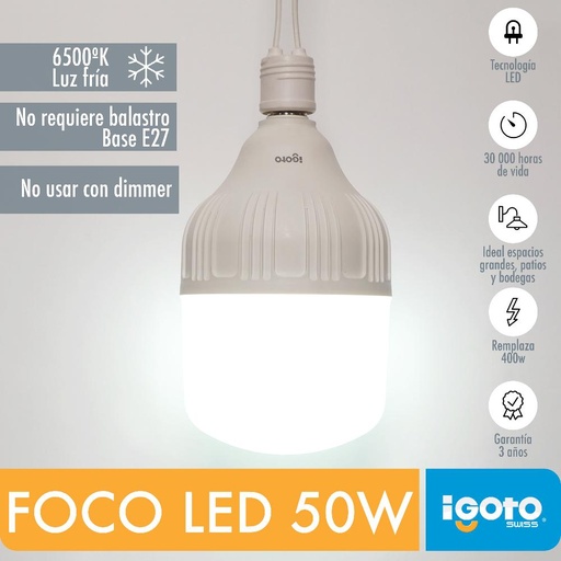 Foco 50w Alta Potencia Igoto 